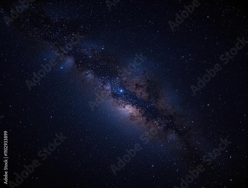 Milky Way's gentle glow illuminates the starry expanse of the night sky, space, dark background, galaxy, night sky, celestial objects