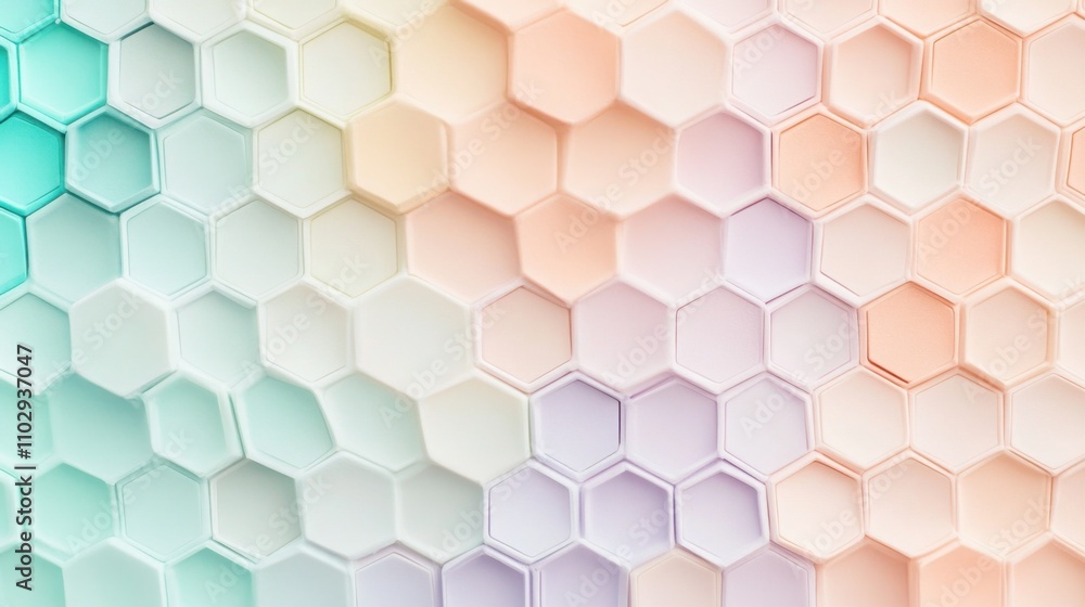 a pastel honeycomb pattern background with soft peach, mint a pastel honeycomb pattern background with soft peach, mint