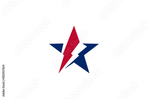 Free Download Star and thunder logo - GFXLoad