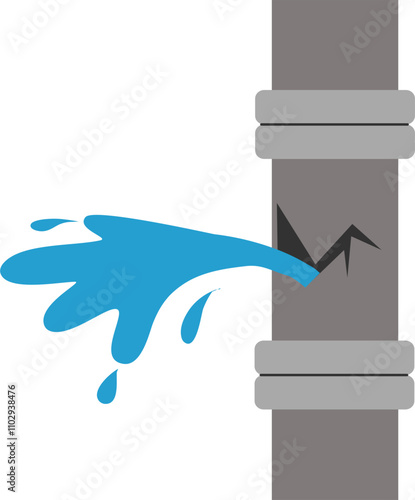 Leaking pipe Illustration 