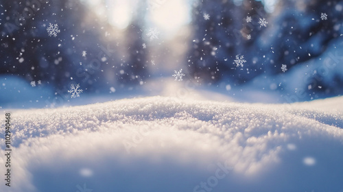 Wallpaper Mural Winter christmas new year blurred background with soft snowdrifts and gentle falling snow winter landscape with snow covered hills
 Torontodigital.ca