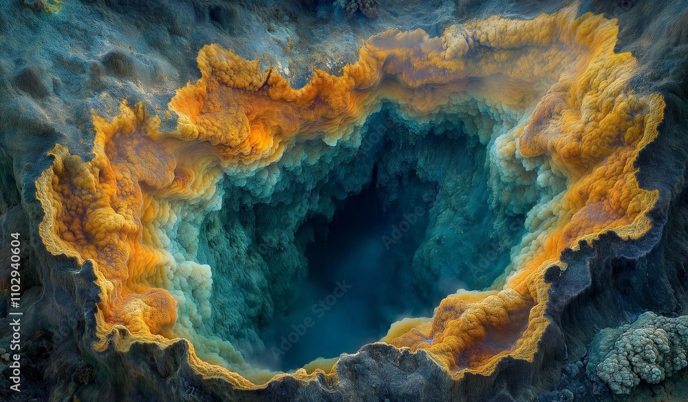 AI generated image of One of the hottest places on Earth, the colorful,landscape features sulfur springs, boiling lava lakes, and acidic ponds is Colorful AI generated image of One of the hottest places on Earth, the colorful,landscape features sulfur springs, boiling lava lakes, and acidic ponds is Colorful