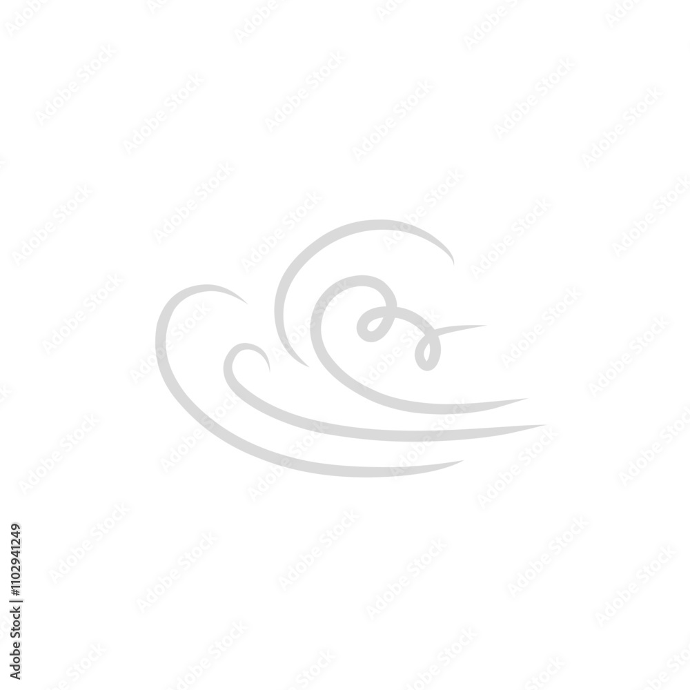 gray wind vector