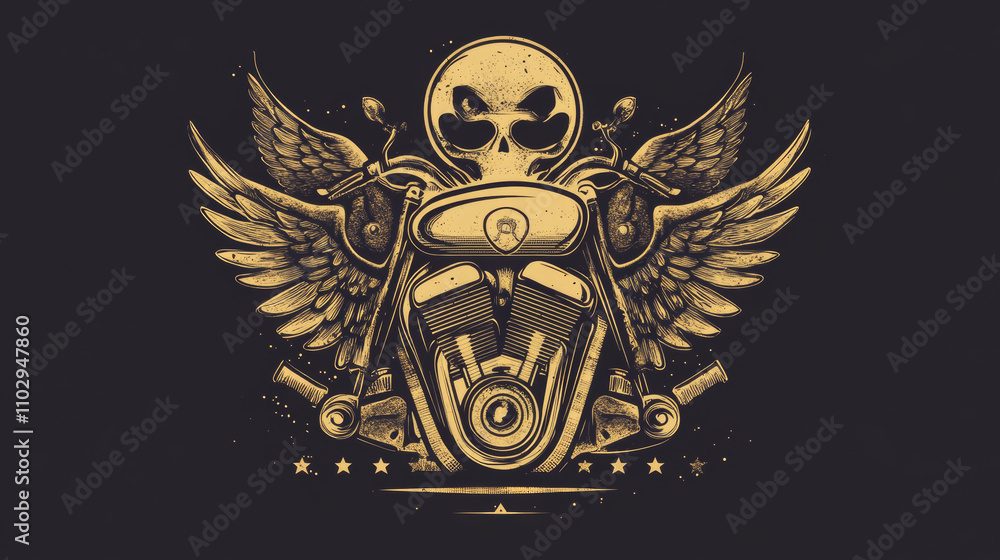 Cool motorcycle logos and badges. Designs include custom bikes and classic garage themes. Vector art. Cool motorcycle logos and badges. Designs include custom bikes and classic garage themes. Vector art.