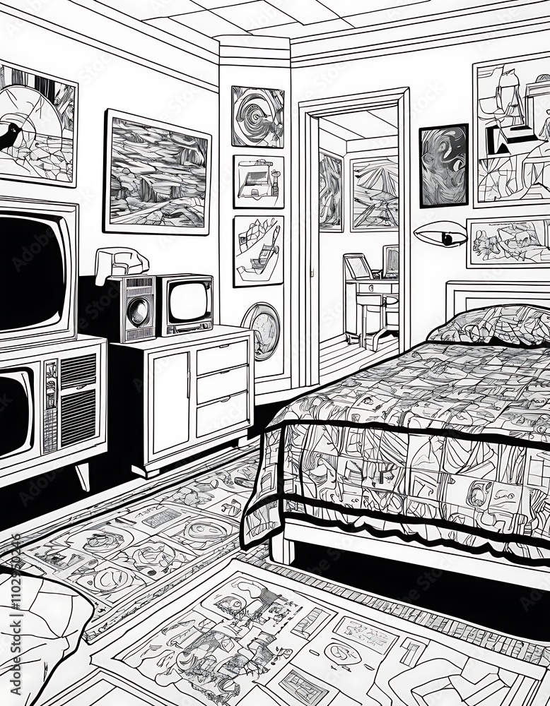 Fototapeta premium interior of a bedroom