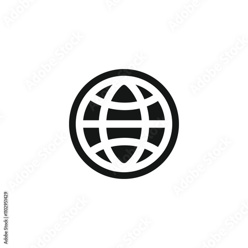 Globe world icon template vector illustration