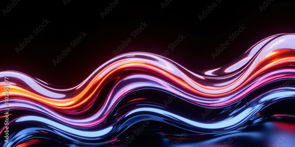 An abstract design showcasing fluid waves of red and blue colors against a black background, creating a captivating visual effect for graphic resources. An abstract design showcasing fluid waves of red and blue colors against a black background, creating a captivating visual effect for graphic resources.
