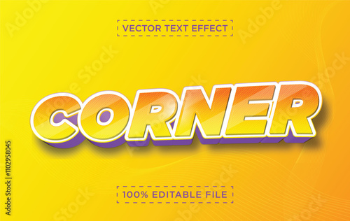 3D Vector Fully Editable Object Text Effect