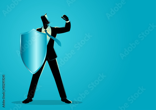 Concepts of risk management, defense from cyber attack, safeguard, guarantee, threats control, insurance, protection in the business, corporate security, or resilience in challenging environments