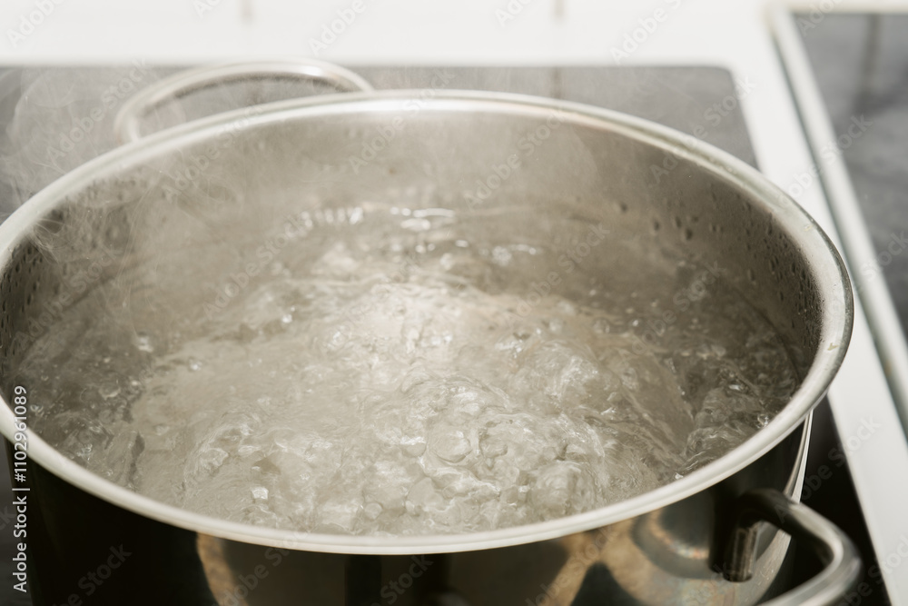 Close-Up of Boiling Water in a Pot Close-Up of Boiling Water in a Pot