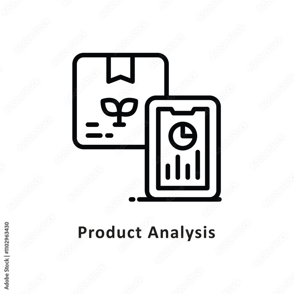 Product Analysis Vector Outline Icon. Eps 10 file Product Analysis Vector Outline Icon. Eps 10 file