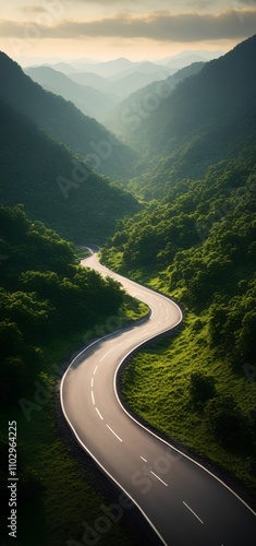 Winding Path in the Mountains - Exploring the Mysteries of Nature