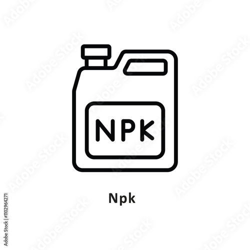 Npk Vector Outline Icon. Eps 10 file