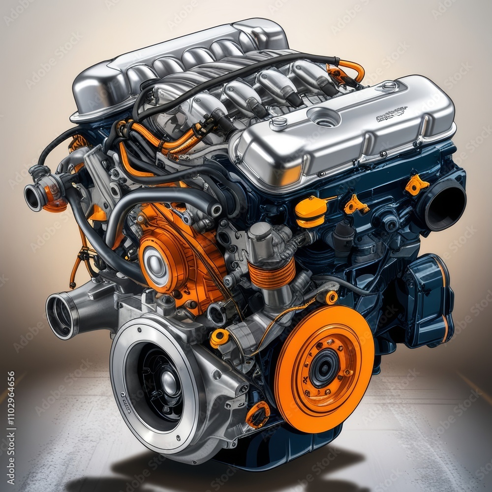 engine of the car engine of the car