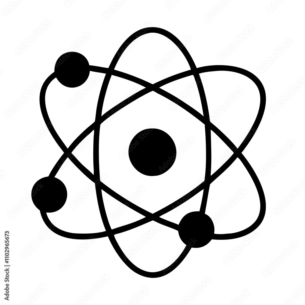 Atom symbol icon vector illustration Atom symbol icon vector illustration