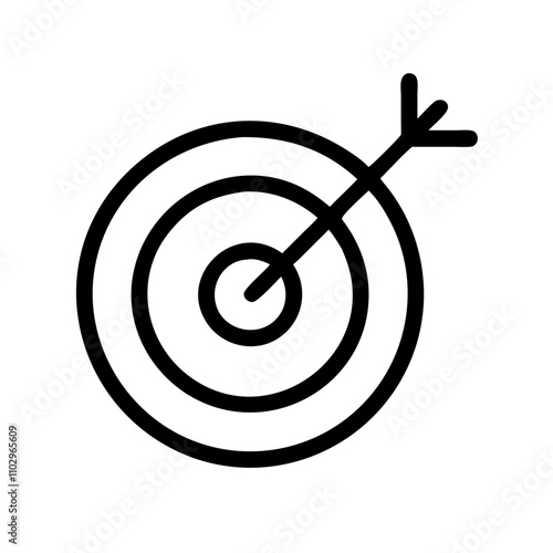 Target with arrow line icon