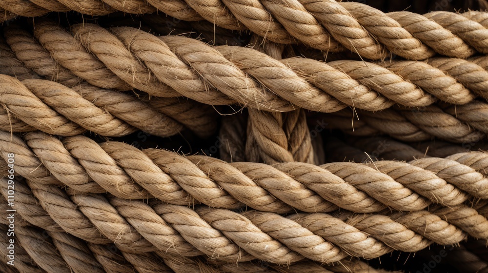 Natural hemp ropes coiled together for agricultural use and livestock handling in farming environments. Natural hemp ropes coiled together for agricultural use and livestock handling in farming environments.