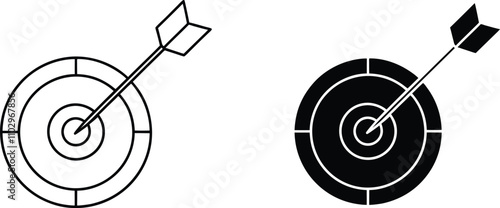 Target Achievement Arrow Hitting Bullseye, Success, Goal, Aim, Accuracy