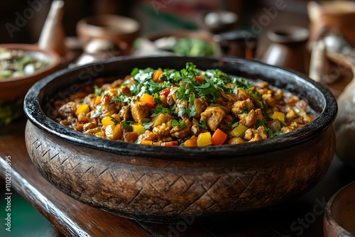 Ethiopian injera and doro wat