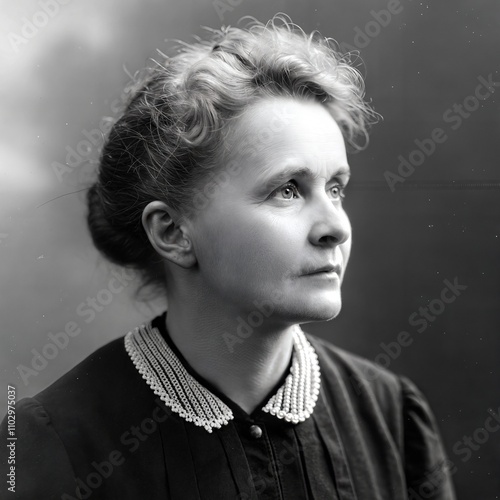 Marie Curie (1867-1934), Polish-French physicist who won two Nobel Prizes, in 1903 for Physics and 1911 for Chemistry.