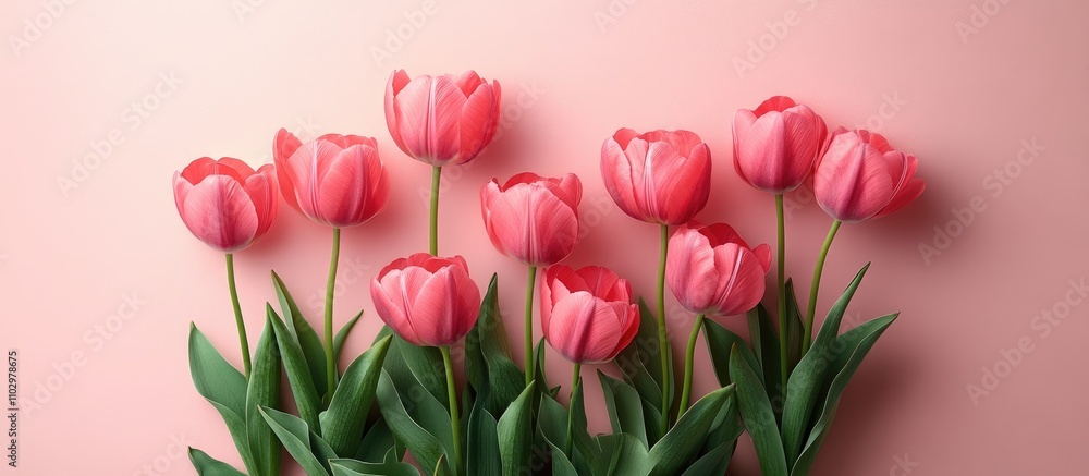 Elegant greeting card mockup with pink tulips on a soft pastel background ideal for customizable seasonal messages and invitations. Elegant greeting card mockup with pink tulips on a soft pastel background ideal for customizable seasonal messages and invitations.
