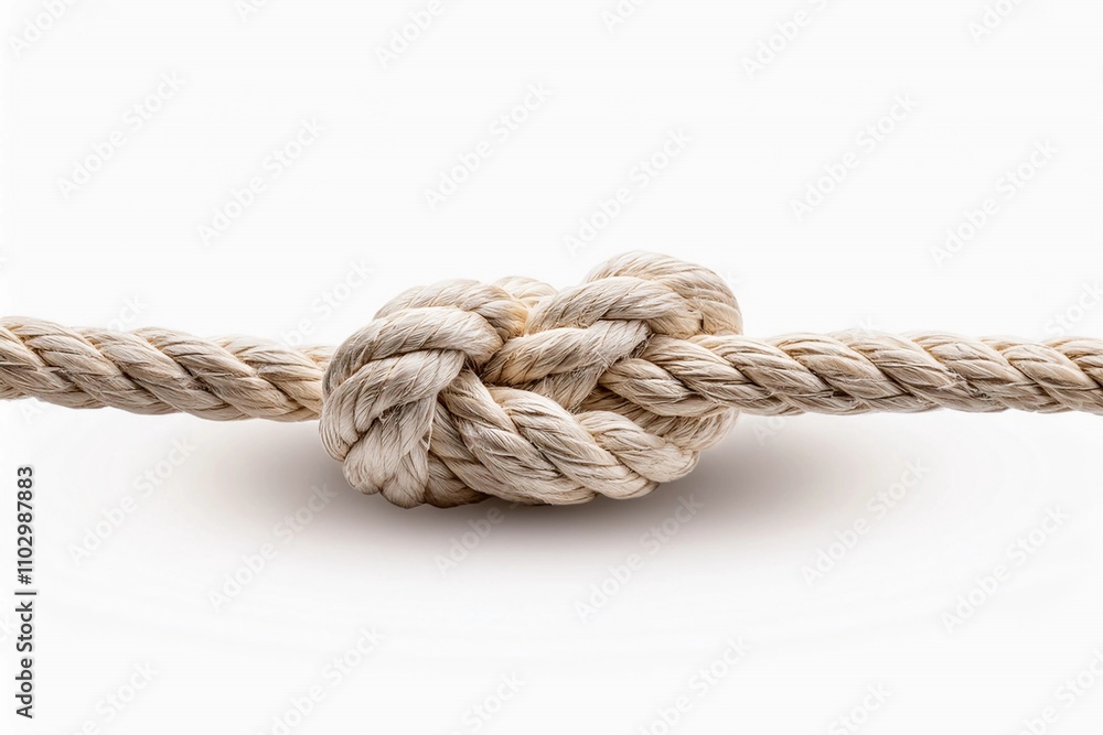 Ship rope knot isolated on white background with clipping path Ship rope knot isolated on white background with clipping path