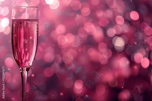 Elegant Bachelorette Party Invitation with Pink and Glittery Background