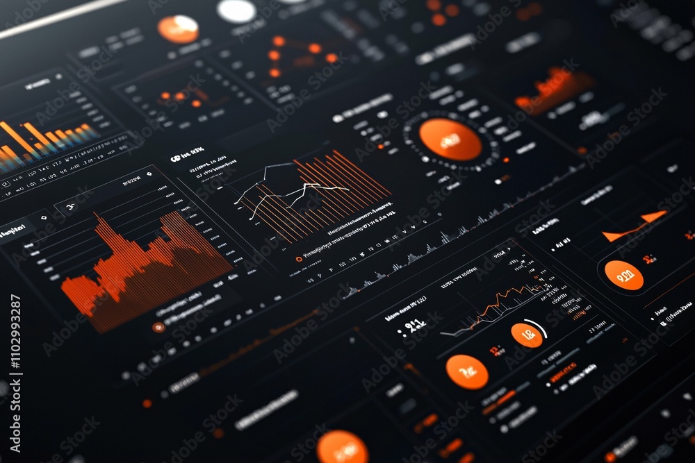 3D-rendered conceptual business dashboard for analyzing financial data. 3D-rendered conceptual business dashboard for analyzing financial data.