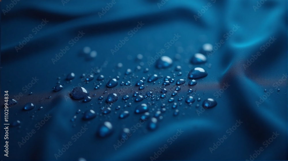 water drops on blue glass water drops on blue glass