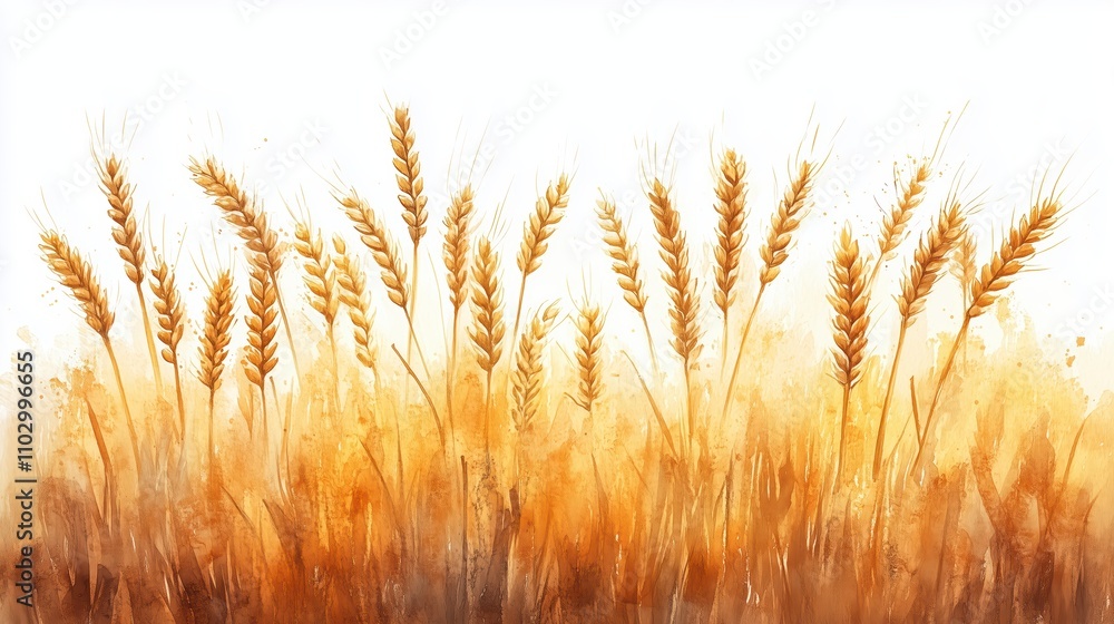 Golden Wheat Fields: A Vibrant Artistic Representation Golden Wheat Fields: A Vibrant Artistic Representation
