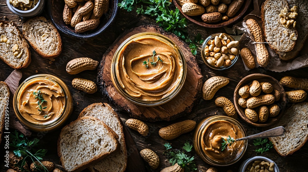 National Peanut Butter Day honors the smooth treat with an array of peanut butter jars, fresh bread, and diverse toppings, inspiring food enthusiasts and culinary innovation. National Peanut Butter Day honors the smooth treat with an array of peanut butter jars, fresh bread, and diverse toppings, inspiring food enthusiasts and culinary innovation.