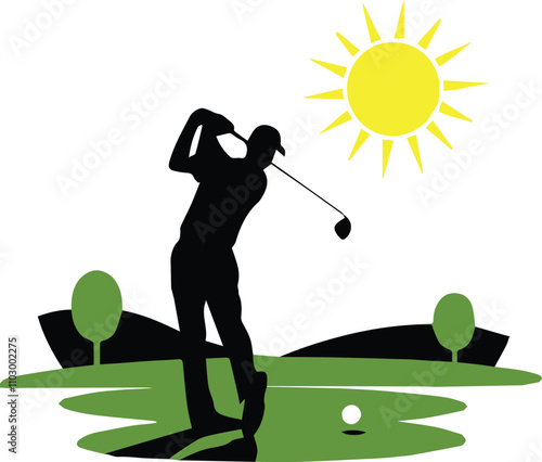 golfer on a course
