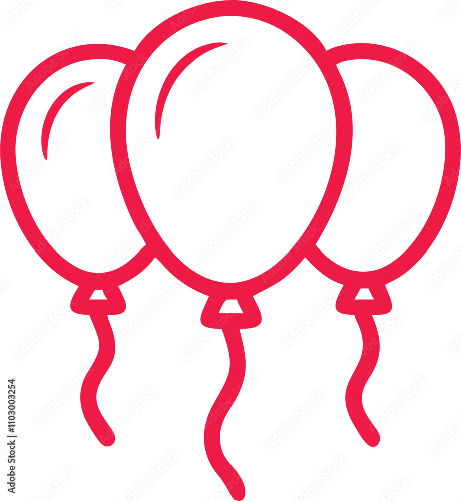 Three Balloons, Balloon Trio, Balloon Group