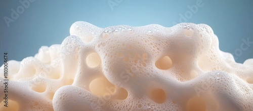 Polyurethane foam texture for packaging solutions showcasing material science in transportation and protective designs photo