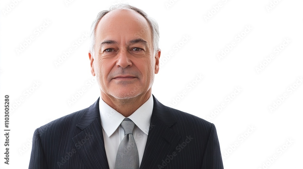 Professional Businessman in Formal Suit Against White Background Professional Businessman in Formal Suit Against White Background