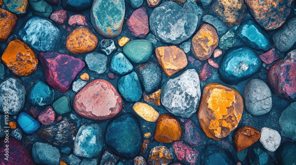 Stunning and vibrant colorful stone texture, with intricate details that highlight the uniqueness of each stone, perfect for adding depth and interest. Ample copy space included. Stunning and vibrant colorful stone texture, with intricate details that highlight the uniqueness of each stone, perfect for adding depth and interest. Ample copy space included.
