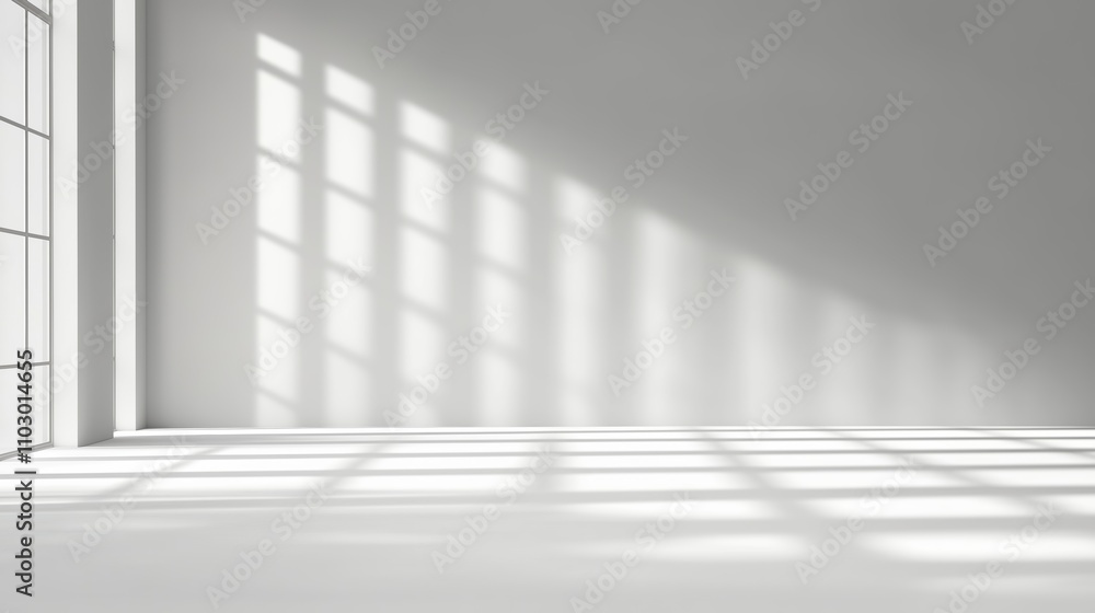 Minimalist Interior with Natural Light and Shadows Minimalist Interior with Natural Light and Shadows