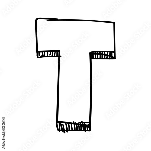png transparent background hand drawn letter T