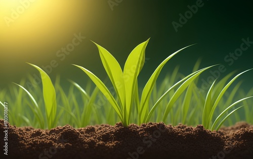 New Hope - Green Vitality in Morning Sunlight