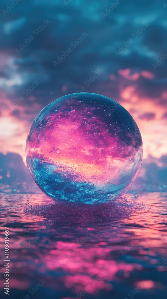 Gradient Phone Wallpaper with Oil Bubbles in Water Background Gradient Phone Wallpaper with Oil Bubbles in Water Background