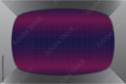 Retro arcade game machine. Screen background. Vector illustration.