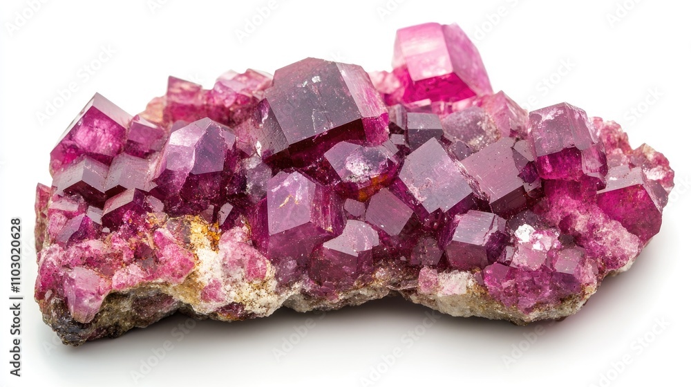 Macro shot of vibrant Bornite mineral crystals showcasing intricate details against a clean white background for educational and decorative use. Macro shot of vibrant Bornite mineral crystals showcasing intricate details against a clean white background for educational and decorative use.