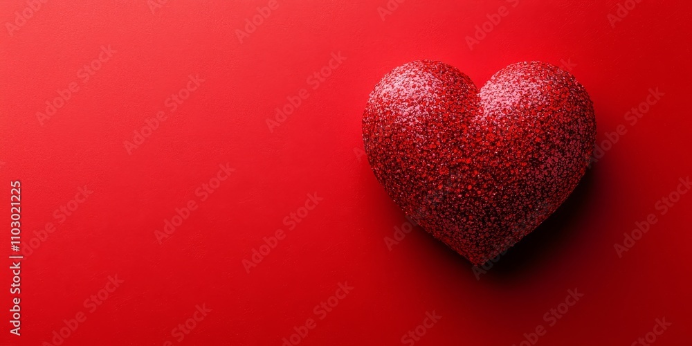 Red heart on a vibrant red background, providing ample space for text. This flat lay and top view composition highlights the red heart, ideal for creative projects and designs. Red heart on a vibrant red background, providing ample space for text. This flat lay and top view composition highlights the red heart, ideal for creative projects and designs.