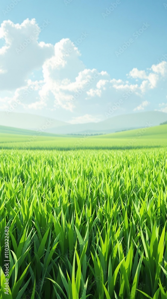 Lush green grass swaying gently in the spring breeze, outdoor landscape, lush grass, blooming flowers, natural scenery., fresh spring green grass Lush green grass swaying gently in the spring breeze, outdoor landscape, lush grass, blooming flowers, natural scenery., fresh spring green grass