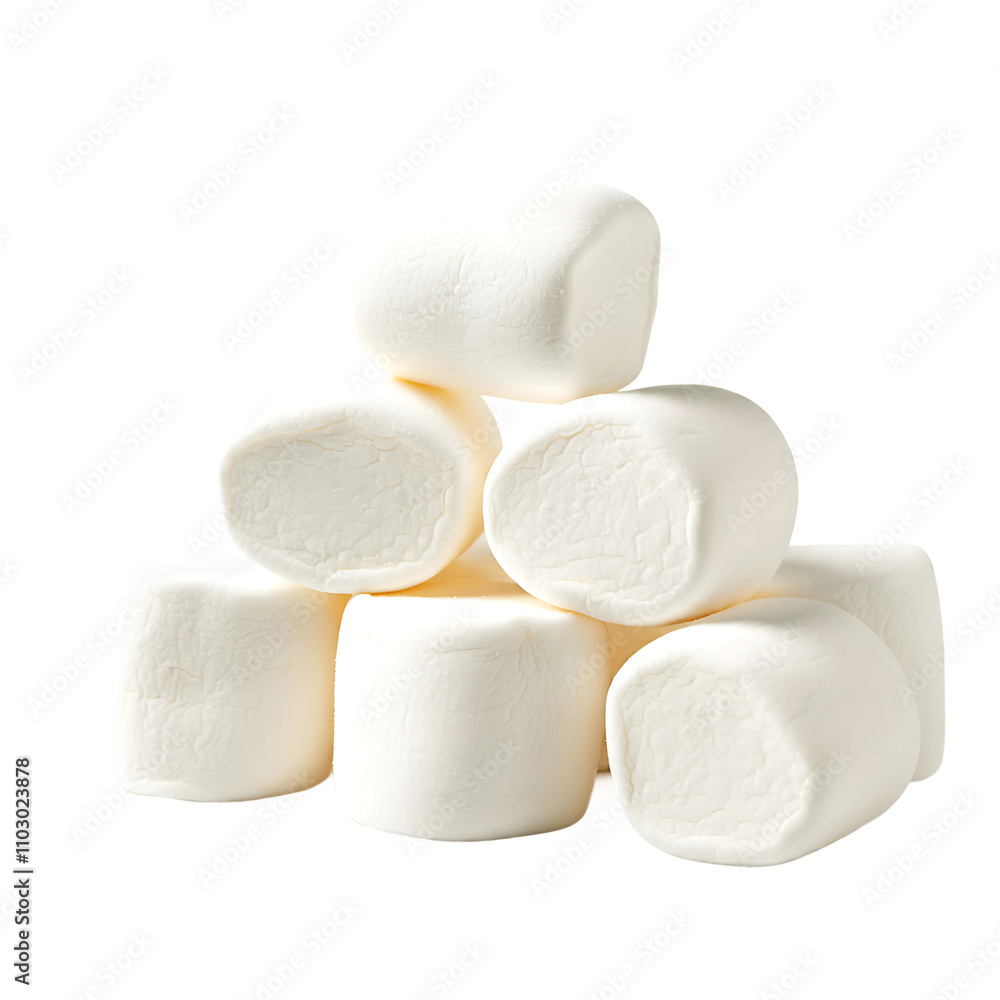 Sweet Pile of Marshmallows on Transparent Background
Sweet Pile of Marshmallows on Transparent Background
