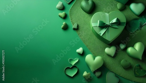 Valentine's day concept on bright background with space for text, greeting card