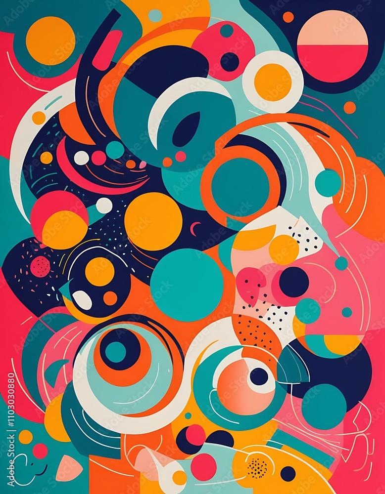 Naklejka premium abstract background with circles
