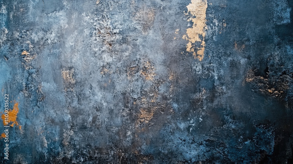 Textured concrete wall featuring a blend of deep blue tones and subtle gold accents, showcasing an abstract and weathered appearance. Textured concrete wall featuring a blend of deep blue tones and subtle gold accents, showcasing an abstract and weathered appearance.