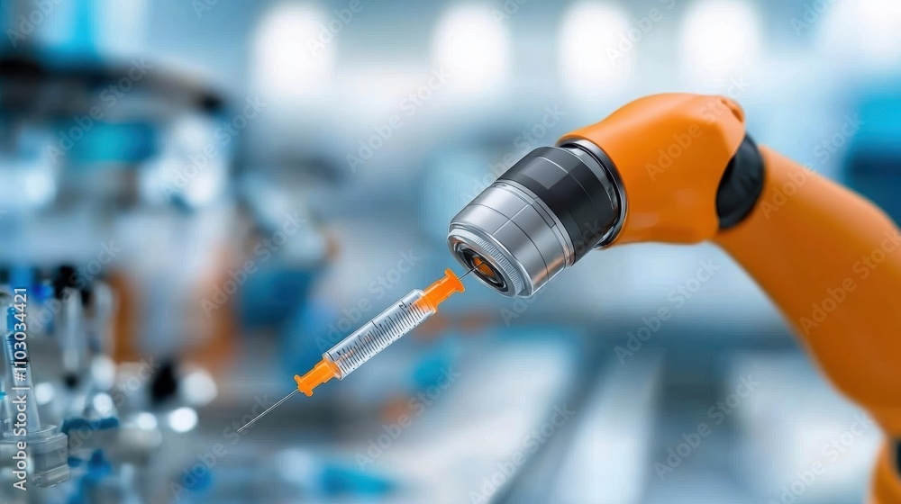 Futuristic laboratory scene with advanced scientific equipment and a liquid pipette conducting an experiment or analysis Concept of innovation research and medical or technological development Futuristic laboratory scene with advanced scientific equipment and a liquid pipette conducting an experiment or analysis Concept of innovation research and medical or technological development