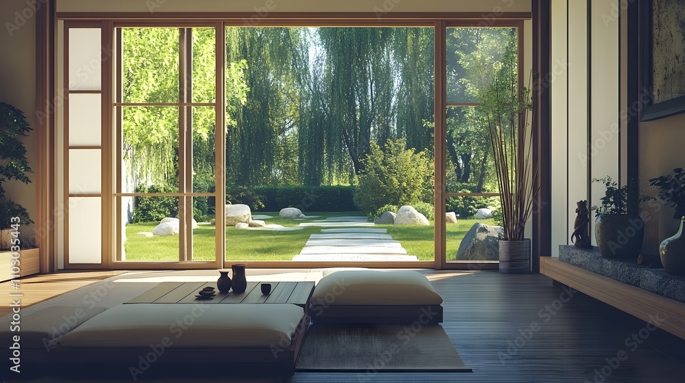 Fototapeta premium japanese living room 15